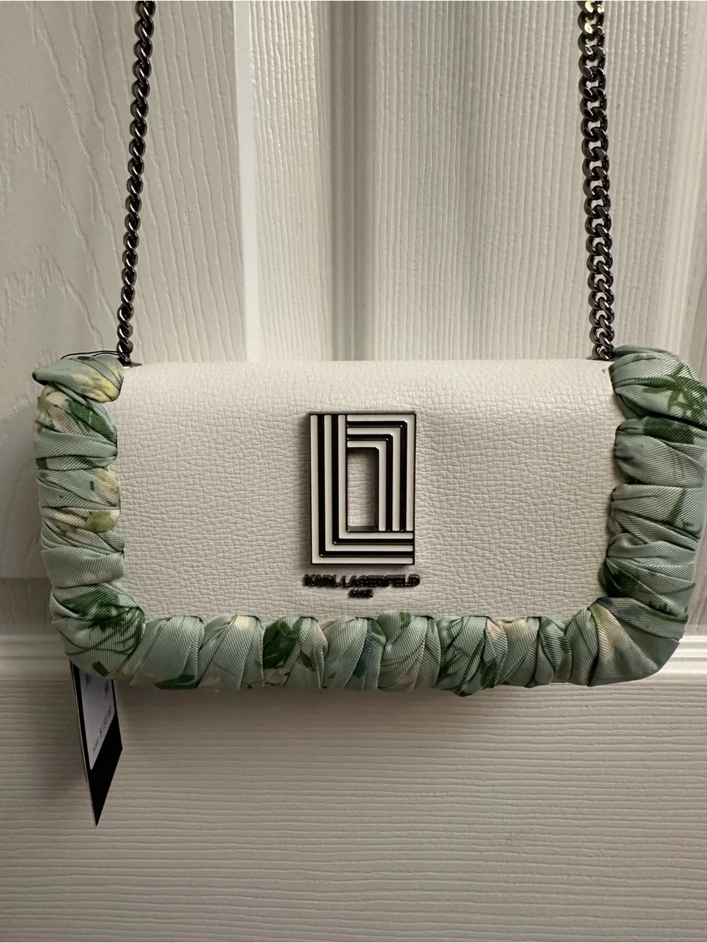 Karl Lagerfeld white leather